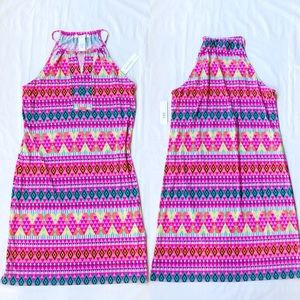 Laundry by Design Keyhole Kaleidoscope Shift Dress